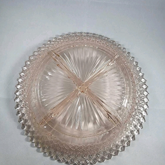 Anchor Hocking Miss America Pink Depression Glass Divided Relish Dish - Picture 4 of 5